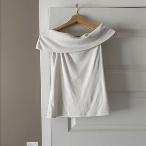 LOFT White Off-Shoulder Tank Top